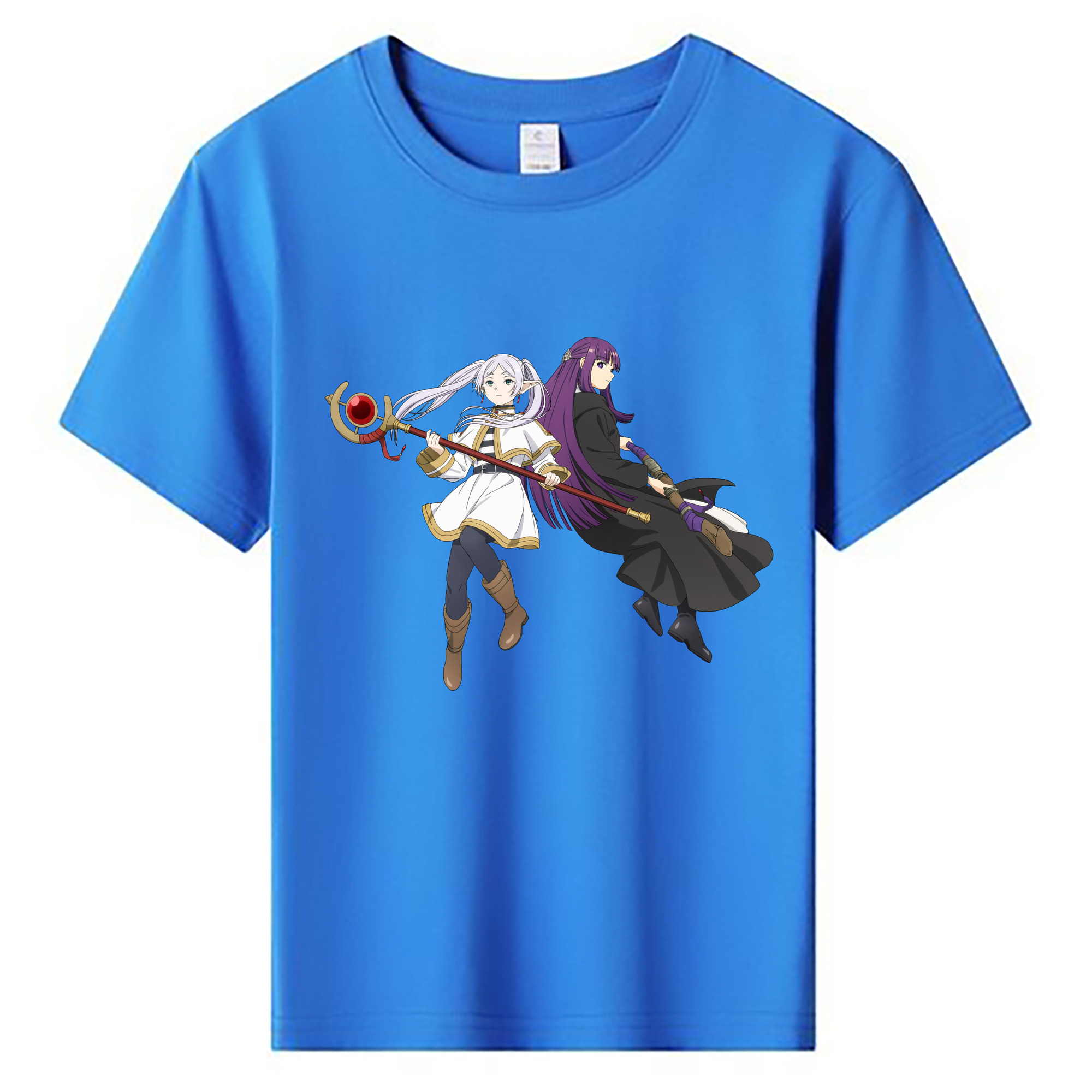 （画像用） 葬送のフリーレン Frieren 綿100％キッズTシャツ（フロントプリント）